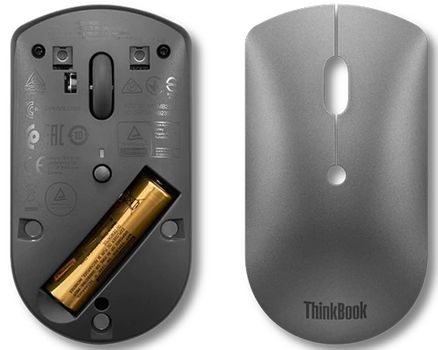 LENOVO o ThinkPad Silent - Mouse - right and left-handed - blue optical - 3 buttons - wireless - Bluetooth 5.0 - iron grey - retail (4Y50X88824)