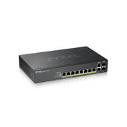 ZYXEL GS2220-10EU region 8-port GbE L2 PoE Switch with GbE Uplink 1 year NCC Pro pack license bundled