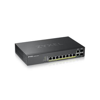 ZYXEL GS2220-10EU region 8-port GbE L2 PoE Switch with GbE Uplink 1 year NCC Pro pack license bundled (GS2220-10HP-EU0101F)