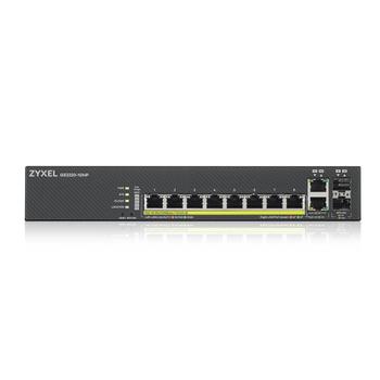 ZYXEL GS2220-10EU region 8-port GbE L2 PoE Switch with GbE Uplink 1 year NCC Pro pack license bundled (GS2220-10HP-EU0101F)