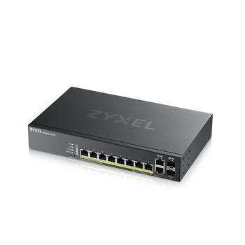 ZYXEL GS2220-10EU region 8-port GbE L2 PoE Switch with GbE Uplink 1 year NCC Pro pack license bundled (GS2220-10HP-EU0101F)