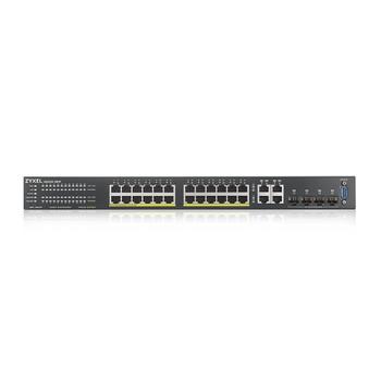 ZYXEL GS2220-28EU region 24-port GbE L2 PoE Switch with GbE Uplink 1 year NCC Pro pack license bundled (GS2220-28HP-EU0101F)