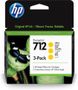 HP 712 - 3-pack - 29 ml - yellow - original - DesignJet - ink cartridge - for DesignJet Studio, T210, T230, T250, T630, T650 (3ED79A)