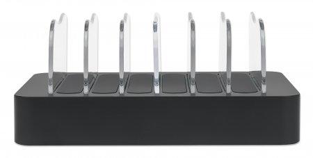 MANHATTAN 6-Port USB Charging Station, Six USB-A Ports, up to 5 V / 2.4 A per Port, 50 W Total Output, Black (102254)