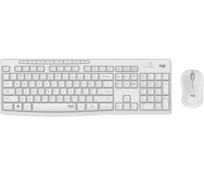 Logitech MK295 Silent - tastatur- og mussett - Pan Nordic - gulaktig hvit Inn-enhet (920-009830)