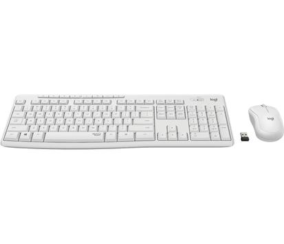 Logitech MK295 Silent - tastatur- og mussett - Pan Nordic - gulaktig hvit Inn-enhet (920-009830)