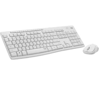 Logitech MK295 Silent - tastatur- og mussett - Pan Nordic - gulaktig hvit Inn-enhet (920-009830)