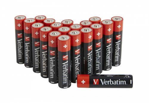 VERBATIM ALKALINE BATTERY AAA 20 PACK (49876)