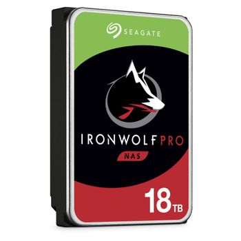 SEAGATE Ironwolf PRO Enterprise NAS HDD 18TB 7200rpm 6Gb/s SATA 256MB cache 3.5inch 24x7 for NAS and RAID Rackmount systems BLK (ST18000NE000)