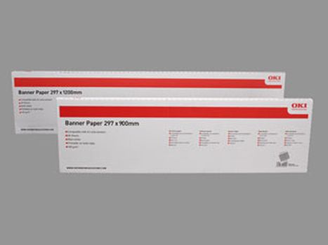 OKI A4 Banner Paper 215 x 1200mm / 160g box of 40 sheets (09004450)