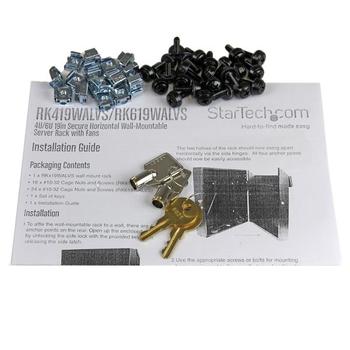 STARTECH 4U 19IN SECURE HORIZONTAL WALL MOUNTABLE SERVER RACK 2 FANS RACK (RK419WALVS)