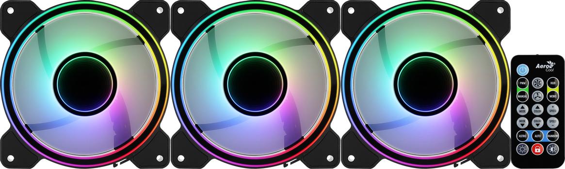 AEROCOOL Mirage 12 Pro 3x 120mm ARGB, Hub and Remote (ACF3-MR10227.11)
