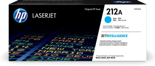 HP 212A - Cyan - original - LaserJet - toner cartridge (W2121A) - for Color LaserJet Enterprise MFP M578, LaserJet Enterprise Flow MFP M578 (W2121A)