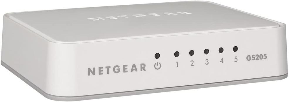 NETGEAR | GS205 | Ethernet Home/ Office Switch, Unmanaged | 5x Port | 1Gbit/s | (GS205-100PES)