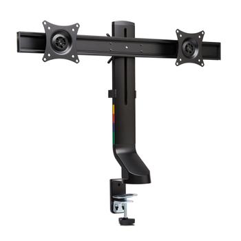 KENSINGTON n SmartFit Space-Saving Dual Monitor Arm - Mounting kit - Tilt & Swivel - for 2 monitors - black - screen size: up to 27" - desktop, C-clamp, grommet, desk-mountable (K55513WW)
