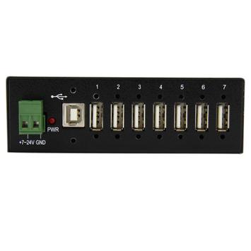 StarTech USB 2.0 Hub - 7 Port - Mountable Rugged Industrial - Self Powered USB Hub - hub - 7 porter (ST7200USBM)