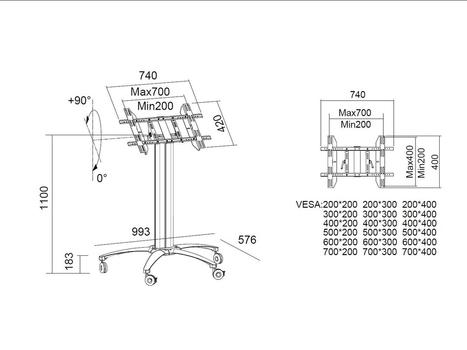 MULTIBRACKETS M Public Display Stand 110 Single (7350022735378)
