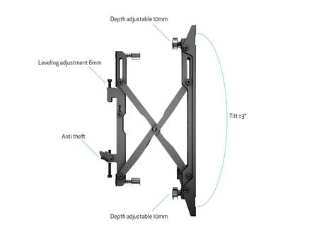 Multibrackets M Pro veggfeste 40-65" VESA 100x100 til 400x400 (7350073734726)