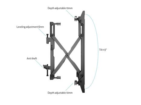 Multibrackets M Pro veggfeste 40-65" VESA 100x100 til 400x400 (7350073734726)