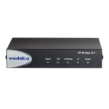 VADDIO AV Bridge 2x1, USB Gateway for 2x Camera/ HDMI video to HDMI/ USB/ IP-stream,  4x4 Dante (in/out) (999-8250-001)