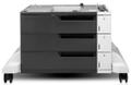 HP LaserJet 3x500-sheet mater og stativ
