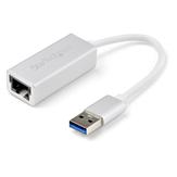 StarTech USB 3.0 to Gigabit Network Adapter - Silver - Sleek Aluminum Design for MacBook, Chromebook or Tablet - Native Driver Support (USB31000SA) - nettverksadapter - USB 3.0 - Gigabit Ethernet x 1 (USB31000SA)