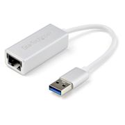 STARTECH StarTech.com USB 3.0 auf Gigabit Netzwerkadapter - Silber - Schlankes Aluminium Design für MacBook, Chromebook oder Tablet - Netzwerkadapter - USB 3.0 - Gigabit Ethernet x 1 - Silber
