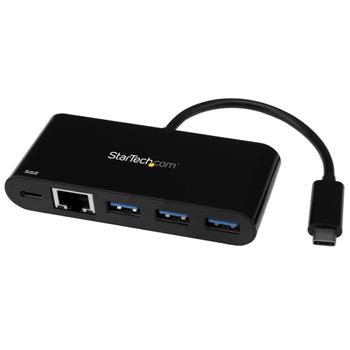 STARTECH 3PORT USB C HUB W/ GBE AND PD 2.0 - TYPE C TO 3X A - USB 3.0 CABL (HB30C3AGEPD)