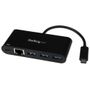 STARTECH 3PORT USB C HUB W/ GBE AND PD 2.0 - TYPE C TO 3X A - USB 3.0 PERP (HB30C3AGEPD)