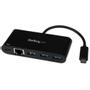 STARTECH 3 Port USB C Hub w/ GbE & PD 2.0 - C to 3x A - USB 3.0 Hub (HB30C3AGEPD)