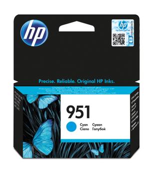 HP 951 - CN050AE - 1 x Cyan - Ink cartridge - For Officejet Pro 251dw, 276dw, 8100, 8600, 8600 N911a, 8610, 8620, 8625, 8630 (CN050AE#BGY)