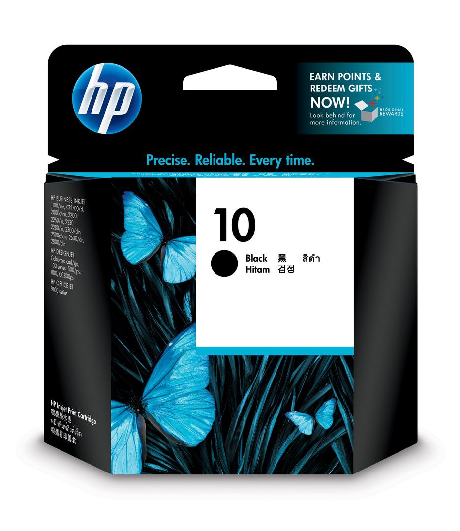 HP 10 - C4844A - 1 x Black - Ink cartridge - For Business Inkjet 1000,  1200, 2300, 2800, DesignJet 110, 500, 70, 820, Officejet Pro K850 | Synigo