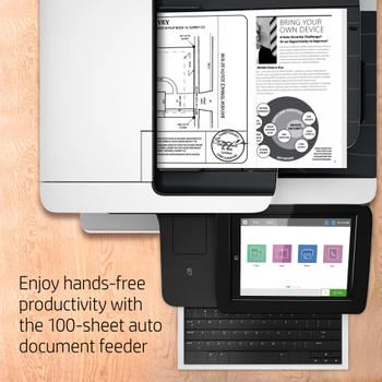 HP P LaserJet Enterprise Flow MFP M528z - Multifunction printer - B/W - laser - Legal (216 x 356 mm)/A4 (210 x 297 mm) (original) - A4/Legal (media) - up to 43 ppm (copying) - up to 43 ppm (printing) - 6 (1PV67A#B19)