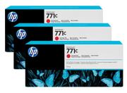 HP 771C - 3-pack - kromatisk rød - original - blekkpatron