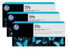 HP 771C - 3-pack - lys magenta - original - blekkpatron