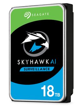 SEAGATE Surveillance AI Skyhawk 18TB HDD SATA 6Gb/s 256MB cache 8.9cm 3.5inch CMR Helium BLK (ST18000VE002)