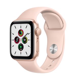 APPLE Watch SE GPS 40mm Gold Aluminium Case with Pink Sand Sport Band (MYDN2DH/A)