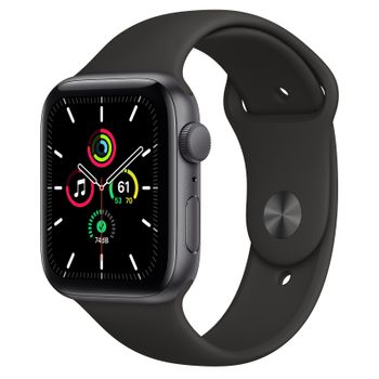 APPLE Watch SE GPS, 44mm Space Gray Aluminium Case with Black Sport Band (MYDT2KS/A)