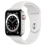 APPLE WATCH S6 GPS+CELL 44MM SILVER ALUMCASE W WHITE S/P ACCS (MG2C3KS/A)