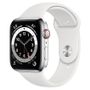 APPLE WATCH S6 GPS+CELL 44MM SILVER ALUMCASE W WHITE S/P ACCS