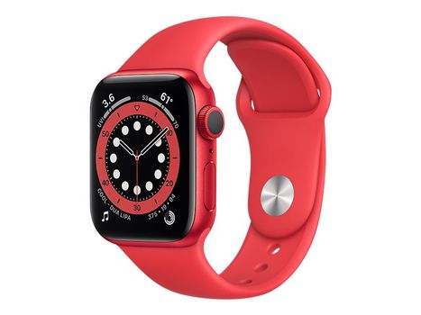 APPLE Watch Series 6 40mm PRODUCT(RED) Watch Series 6 GPS, 40mm PRODUCT(RED) Aluminium Case med PRODUCT(RED) Sport Band (M00A3DH/A)