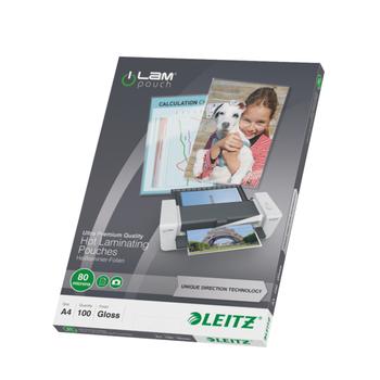 LEITZ Lamination pouch A4 UDT 80 mic. Box/100 (74780000)