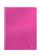LEITZ notesblok WOW spiral A4 PP linjeret 80 s. m/hul pink (46370023*6)