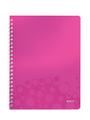 WOW Notepad PP A4 w/holes ruled 80sh pink