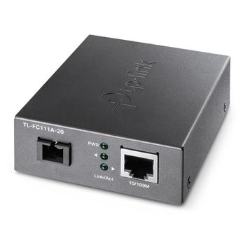 TP-LINK TL-FC111A-20 - Glasvezel mediaconverter - 100Mb LAN - 10Base-T, 100Base-TX,  WDM - SC/UPC enkele modus / RJ-45 - maximaal 20 km - 1550 (TX) / 1310 (RX) nm - voor JetStream TL-SG3452XP V1 (TL-FC111A-20)