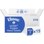 Håndklædeark,  Kimberly-Clark Kleenex, 3-lags, Z-fold, 31, 8x21, 5cm,  10,6 cm, hvid, blandingsfibre