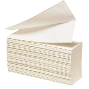 Abena Håndklædeark,  3-lags, W-fold, 32x23, 5cm,  8 cm, hvid, 100% nyfiber (11412503*2500)