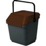 EasyMax Affaldsspand , EasyMax, 35 l, grå, plast, 35 l, med brun låg, stabelbar *Denne vare tages ikke retur*
