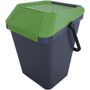 EasyMax Affaldsspand , EasyMax, grå, plast, 45 l, med grøn låg, stabelbar