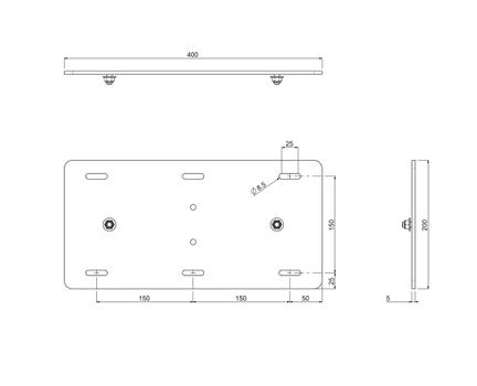 VOGELS Smartmetals WALLPLATE LARGE FLOOR LIFTS (S052.7235)